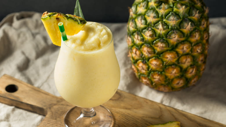 piña colada with pineapple