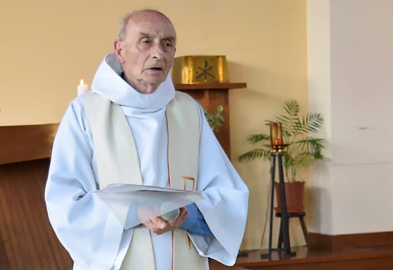 Elderly priest Jacques Hamel was killed on July 26, 2016 while presiding over an early morning mass in northern France