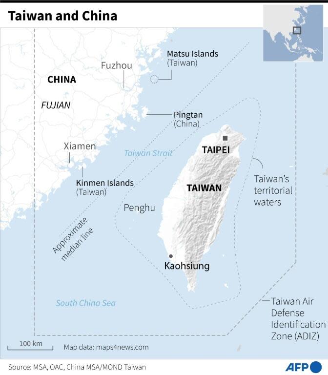 台灣偵獲22架次中共軍機 有12架越過海峽中線