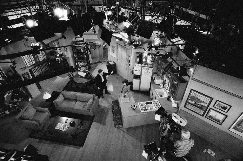 LOS ANGELES, CA - APRIL 3: (No U.S. Tabloid Sales) An aerial view of the empty set after the filming of the last episode of Seinfeld, April 3, 1998, in Los Angeles, California.  (Photo by David Hume Kennerly/Getty Images)