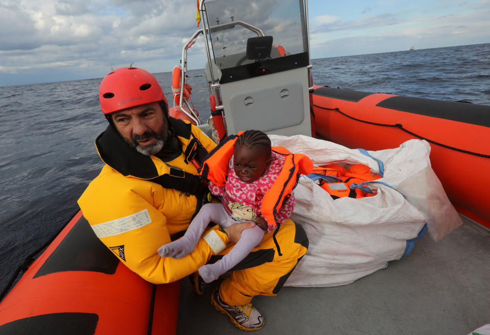 African migrants rescued off the Libyan coast