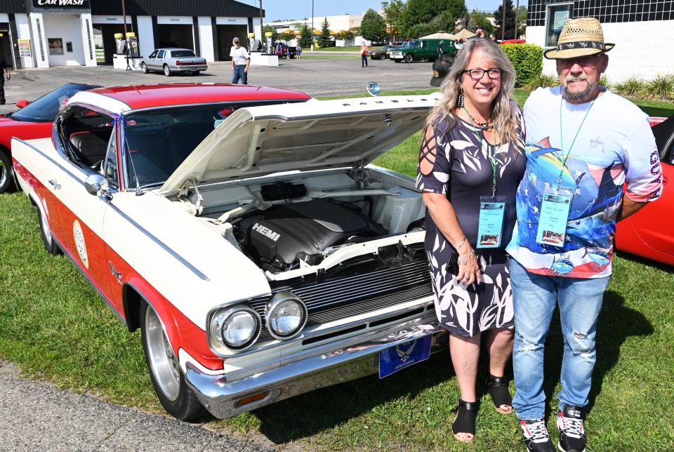 Dorr resident Craig Oliver said, “This is a Rambler. Marlin 1965. They only made 10,000 for two and a half years. They’re quite rare.” He bought his wife another one after she put a Hemi engine in his while he recovered from cancer.