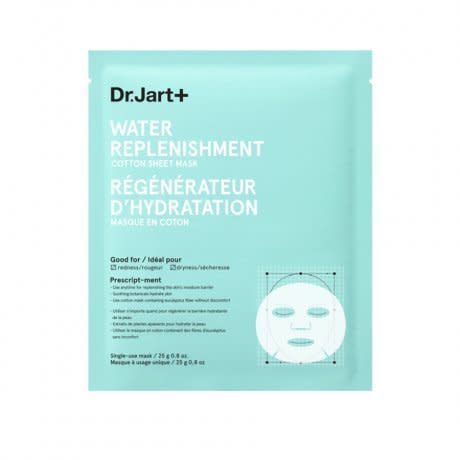 <strong><a href="https://www.sephora.com/product/water-replenishment-cotton-sheet-mask-P391363" target="_blank">Dr. Jart water replenishment sheet mask</a>, $7.50</strong>