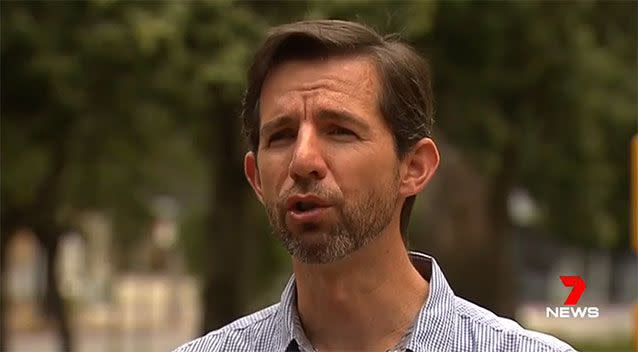 Education Minister Simon Birmingham. Source: 7 News