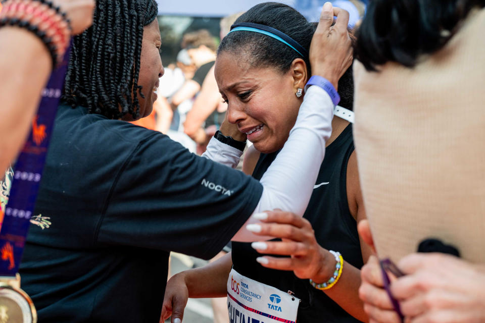 Sheinelle has finished the New York City Marathon. (Nathan Congleton / TODAY)