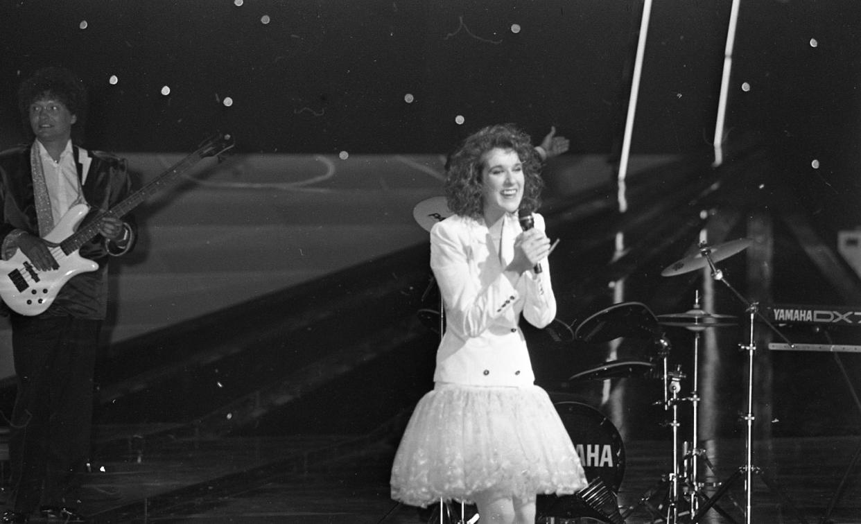 Celine Dion performing during the Eurovision Song Contest  (Independent News and Media / Getty Images)