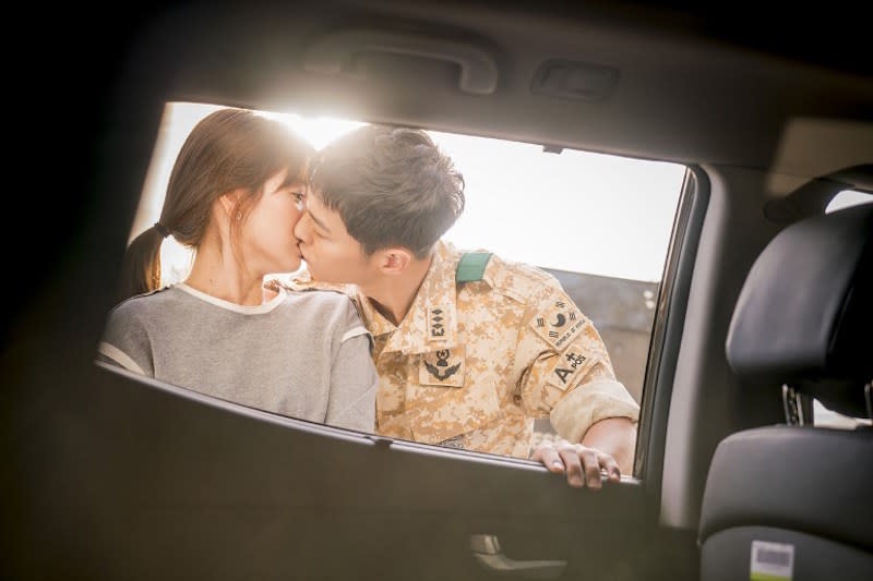 South Korean actor Song Joong-ki and actress Song Hye-kyo in a scene from the hit South Korean drama series ‘Descendants of the Sun’. — Handout via AFP