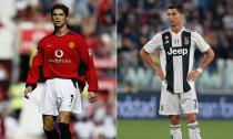 Cristiano Ronaldo’s debut for Manchester United (left) had George Best describing it as ‘the best I’ve ever seen’. Fifteen years on he returns to Old Trafford with Juventus.