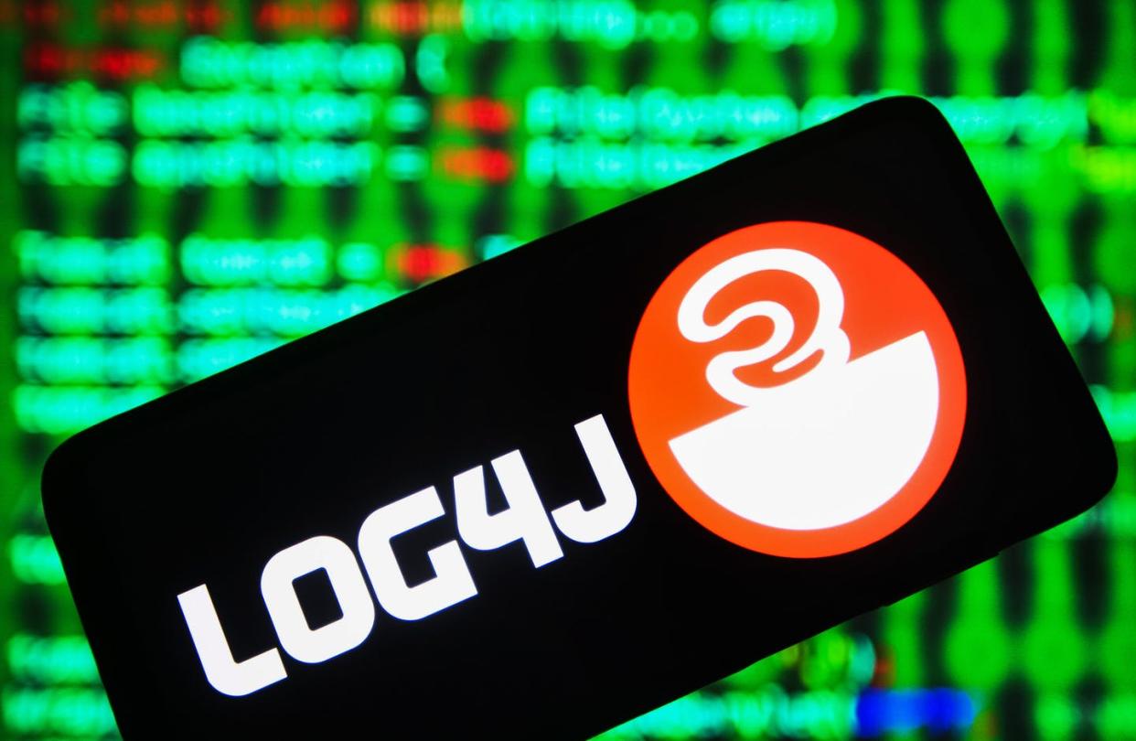<span class="caption">A vulnerability in Log4j, a humble but widespread piece of software, has put millions of computers at risk.</span> <span class="attribution"><a class="link " href="https://www.gettyimages.com/detail/news-photo/in-this-photo-illustration-apache-log4j-logo-of-a-java-news-photo/1237323278" rel="nofollow noopener" target="_blank" data-ylk="slk:SOPA Images/LightRocket via Getty Images;elm:context_link;itc:0;sec:content-canvas">SOPA Images/LightRocket via Getty Images</a></span>