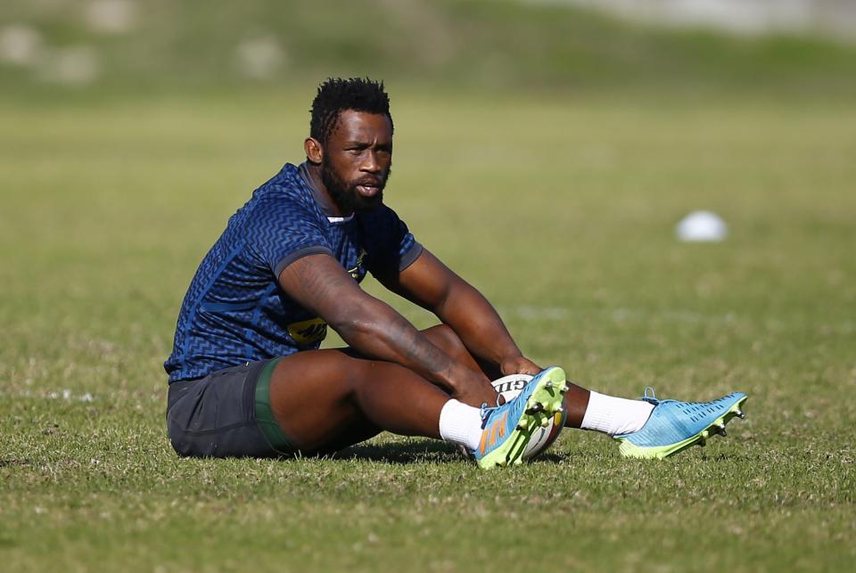 Rassie Erasmus has been unhappy with referee treatment of Siya Kolisi, pictured, in the British and Irish Lions series (Steve Haag) (PA Wire)