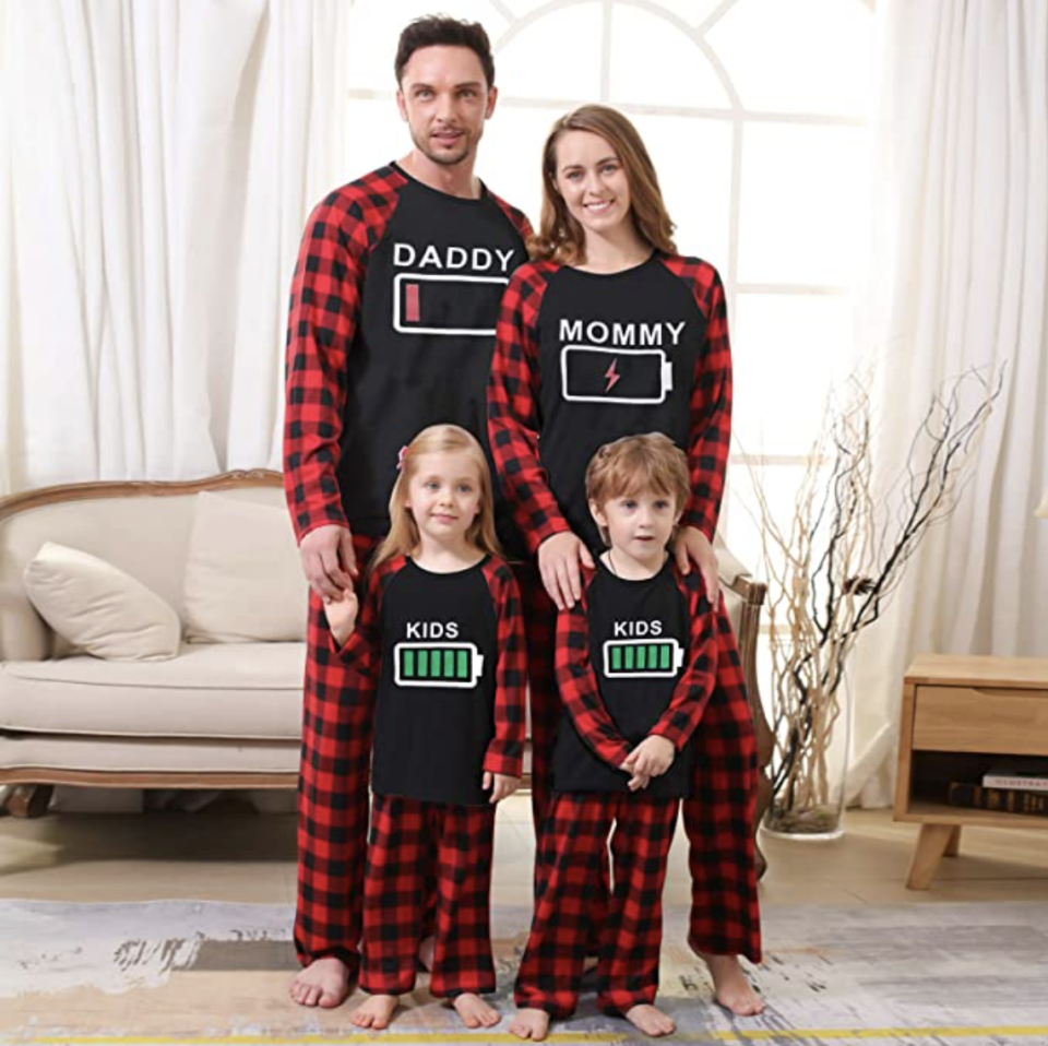 Red and Black Battery Pajamas