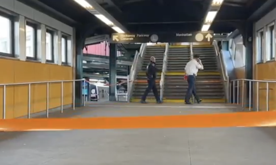 NYPD responds to the scene where a teenager was killed while participating in a dangerous TikTok tren known as ‘subway surfing’ (ABC)