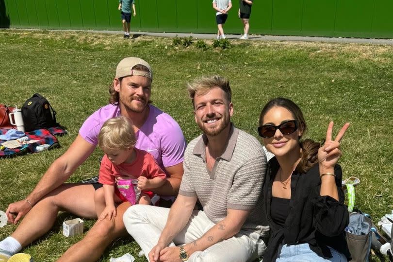 Sam joined his sister on her son's sports day