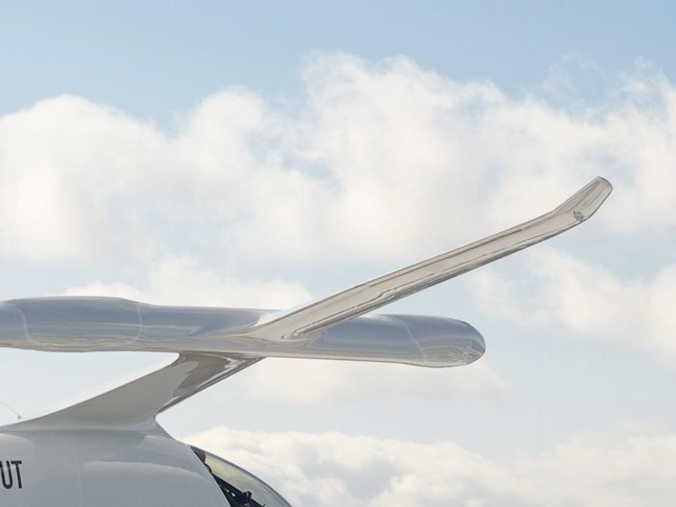 The wing of the Beta Technologies CX300 with no propeller.