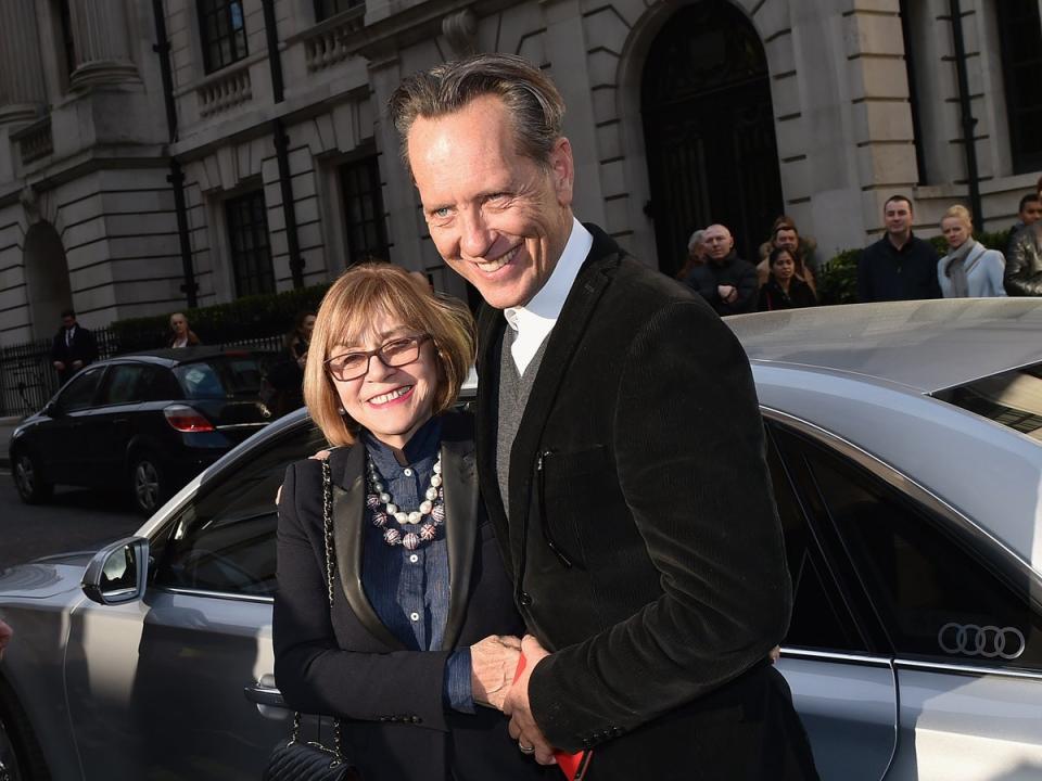 Joan Washington and Richard E Grant pictured at the Jameson Empire Awards in 2016 (Getty)