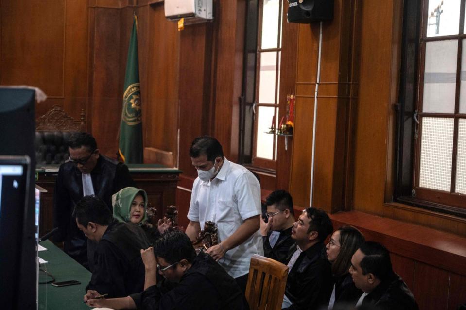 Hasdarmawan at a courthouse in Surabaya (AFP via Getty Images)