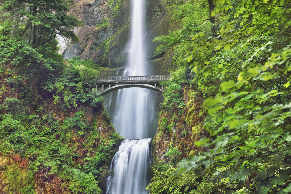 <p>Multnomah Falls at the Columbia River Gorge in Multnomah County, Ore. (Photo: Frank Krahmer/Corbis/Getty Images) </p>