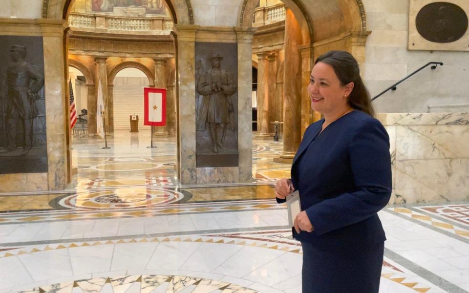 Massachusetts State Rep. Lindsay Sabadosa, a Democrat, talks about legislation she co-sponsored to regulate so-called “crisis pregnancy centers.”