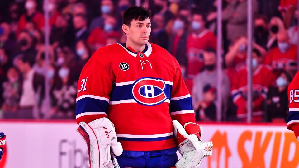 Carey Price may have played his final game in the NHL, as Montreal Canadiens general manager Kent Hughes is afraid his netminder may not be healthy enough to play next season. (Getty Images)