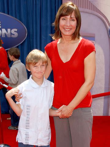 <p>Gregg DeGuire/WireImage</p> Laurie Metcalf attends an event with her son Donovan Metcalf.