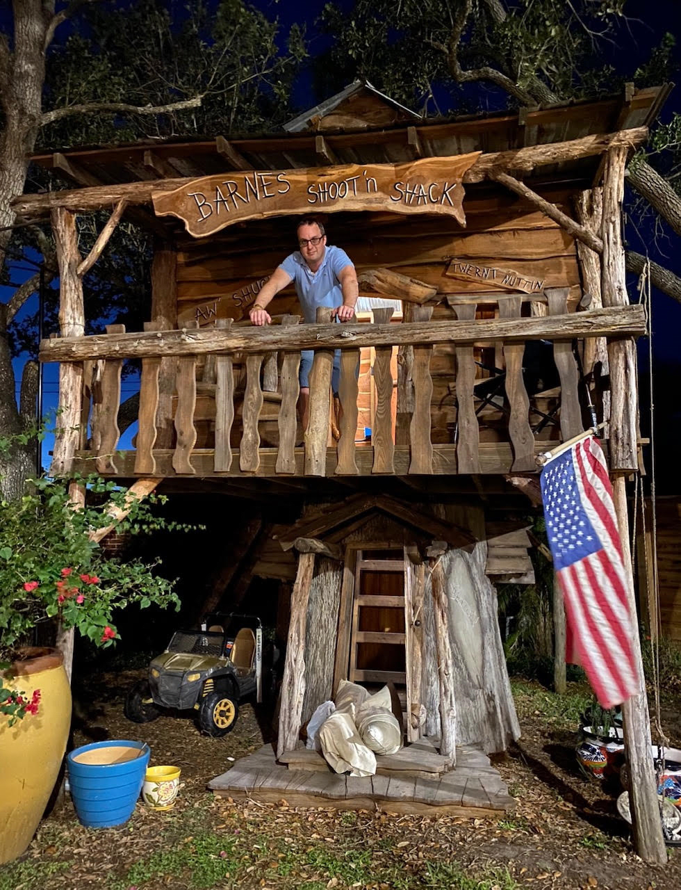 Dr. Jason Barnes lives in a treehouse during the coronavirus crisis.