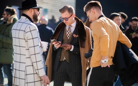 Guests seen during the 95th Pitti Uomo at Fortezza Da Basso - Credit: Christian Vierig/Getty Images