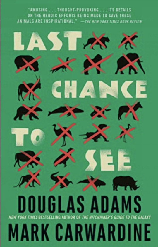 book cover with various animals crossed out