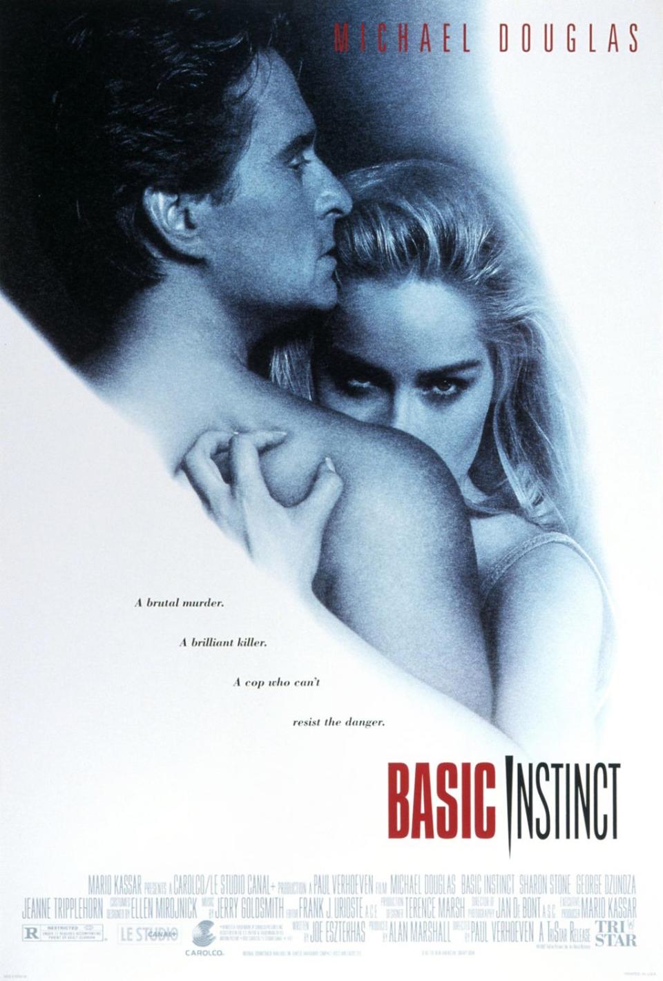 The original poster artwork for ‘Basic Instinct’ (Carolco Films)