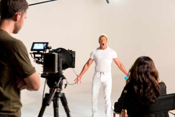 Kellan Lutz gave his all while auditioning to be Mr. Clean. (Photo: Roman Cho/AP Images for Mr. Clean)