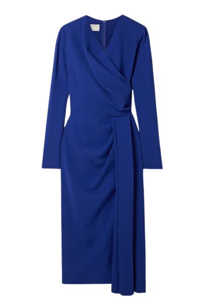 Elie Saab blue wrap dress