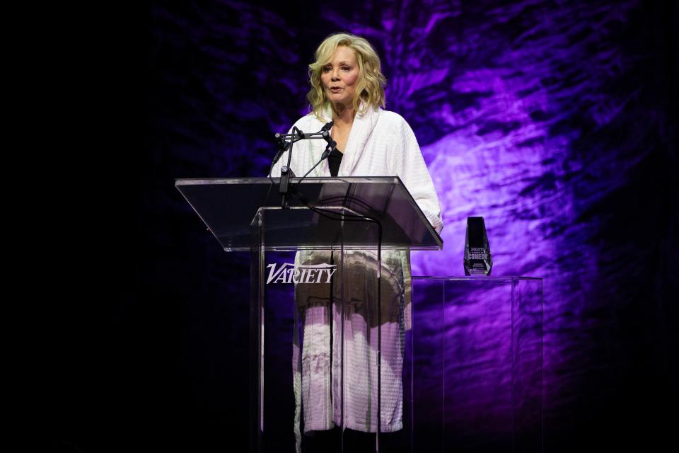 Jean Smart, in said bathrobe, at the Variety Power of Comedy event in Austin, Texas