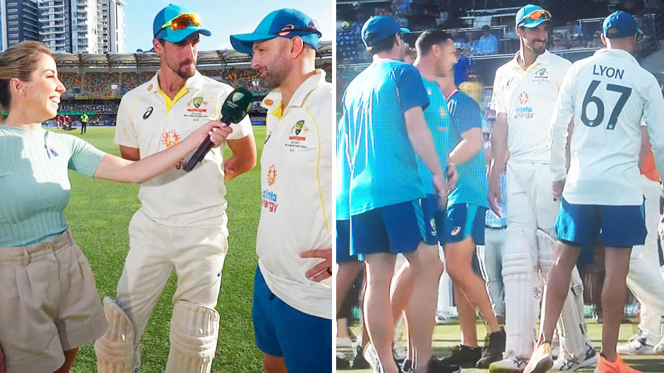 Mitchell Starc, pictured here wearing his pads after Australia's victory over South Africa in the first Test.