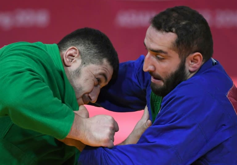 The wrestling sport of kurash made its Asian Games debut