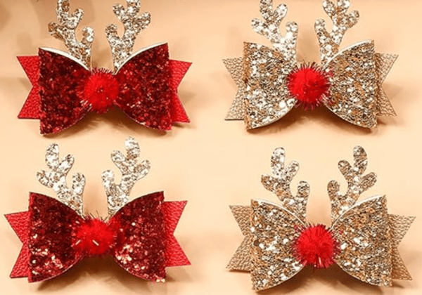 Sterling Mahomes' Reindeer Hair Bows Are A Christmas Vibe & Under $10!