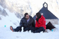 Desiree takes seven men on a group date to the German Alps. They ride in a gondola to the highest peak in all of Germany. They're taught how to yodel, with the Bachelorette enjoying their antics. The group has a blast as they sled down a black diamond ski slope. What awaits them is a spectacular igloo hotel totally carved out of snow and ice. As Zak and Drew profess their love for Desiree, James and Brooks go all out in a ferocious battle, on "The Bachelorette."