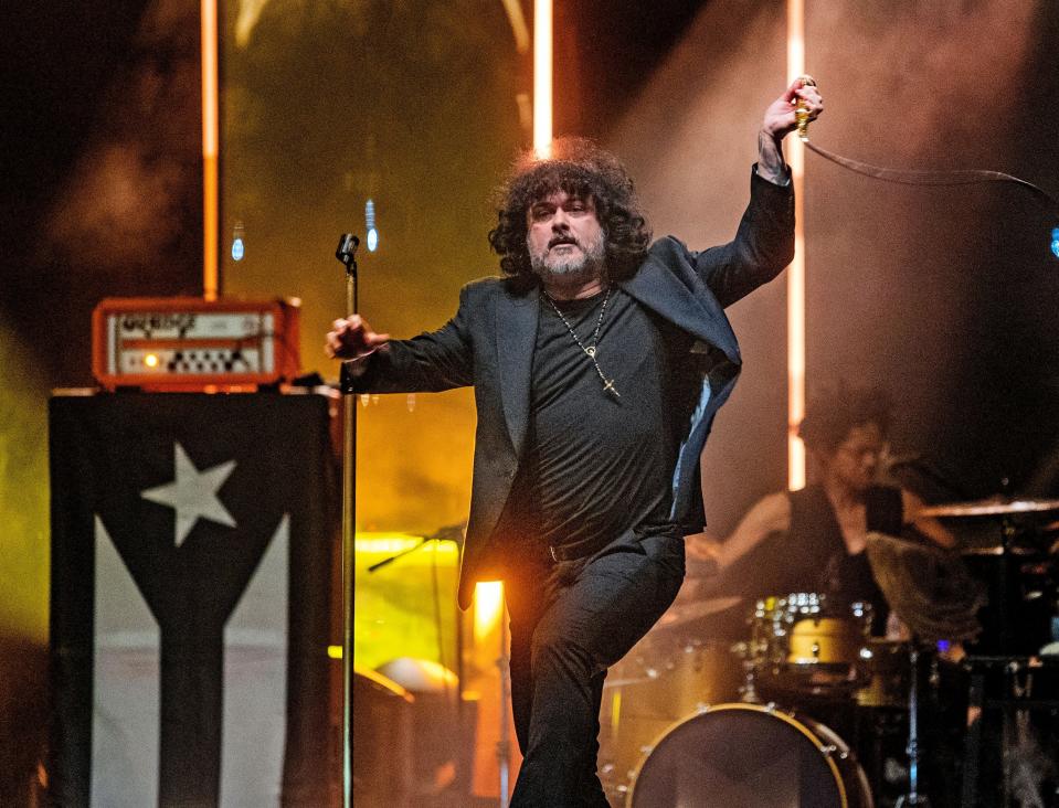 The Mars Volta frontman Cedric Bixler-Zavala at Stage AE.