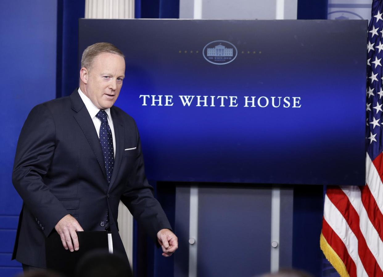 White House press secretary Sean Spicer: AP
