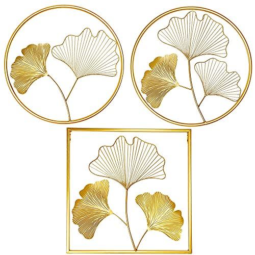 13) Ginkgo Leaves Metal Wall Decor