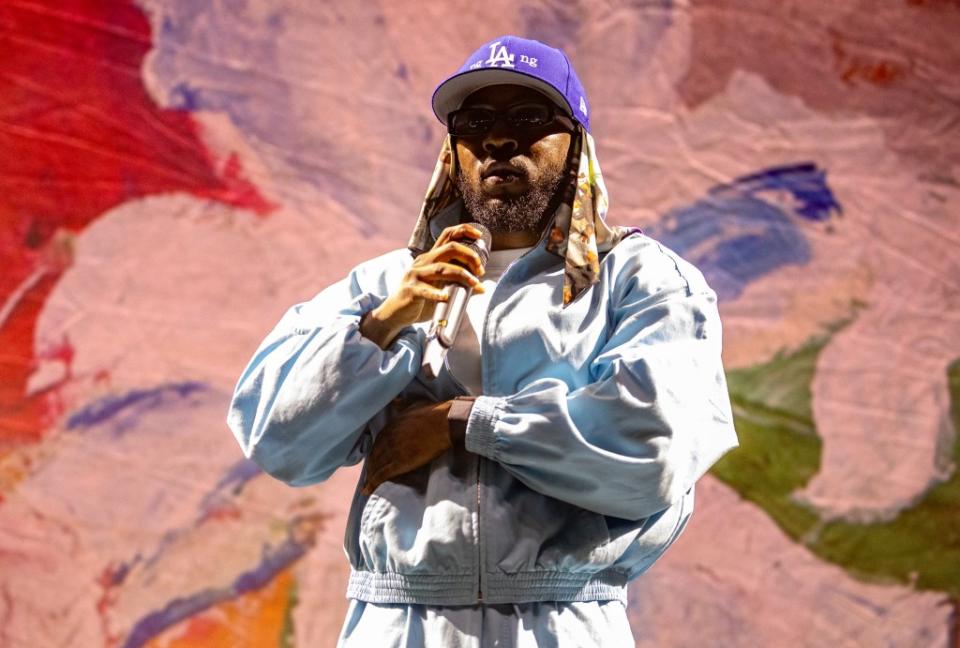 Kendrick Lamar performs at Life Is Beautiful in September 2023 Billboard via Getty Images