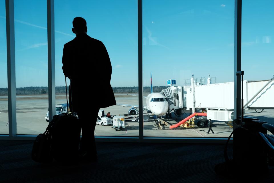 A plane sits on the tarmac at a South Carolina airport on March 01, 2020 in Columbia, South Carolina.