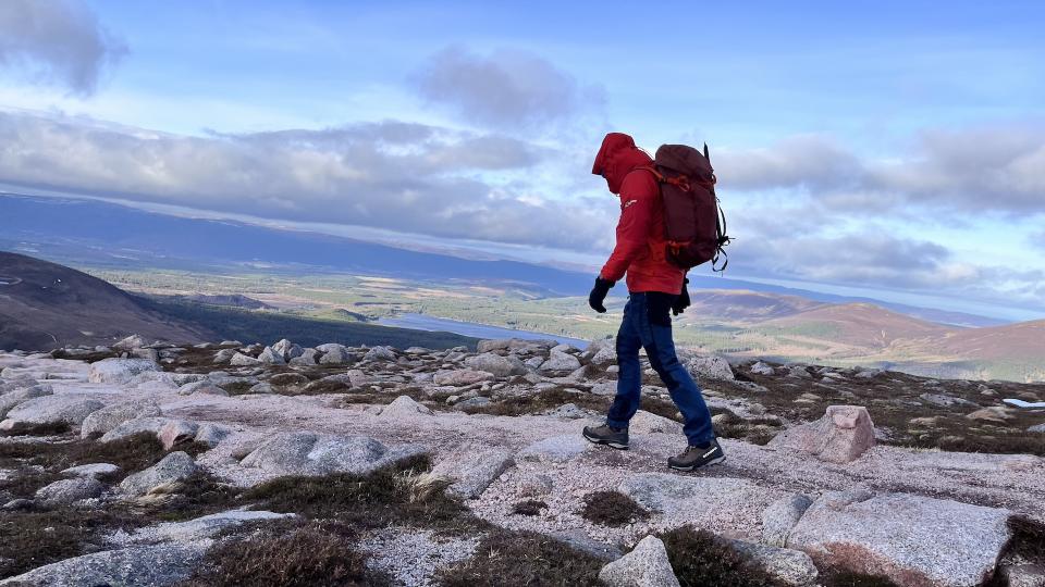 Man wearing Revolution Race Nordwand Pro hiking pants