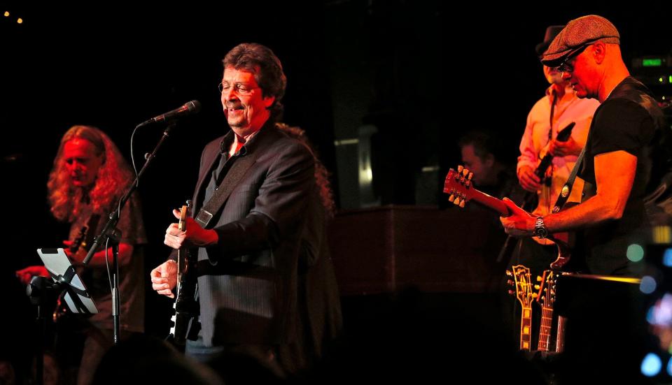 Michael Stanley performs with The Resonators on March 21, 2015, at Tangier in Akron. Guitarist Marc Lee Shannon is pictured at right.