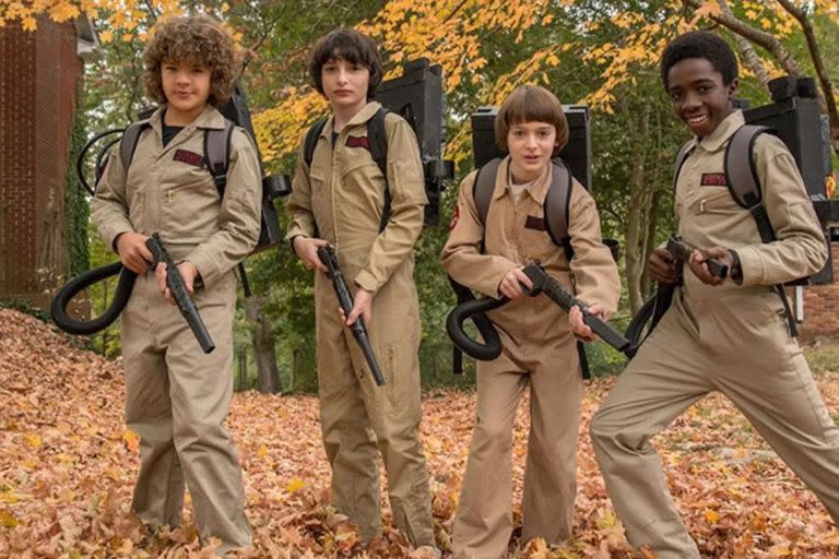 Caleb McLaughlin, Finn Wolfhard, Noah Schnapp y Gaten Matarazzo