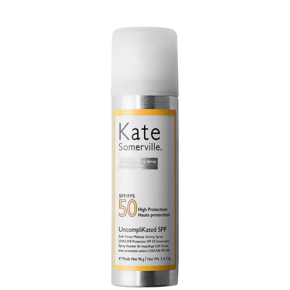 9) Kate Somerville UncompliKated SPF Soft Focus Makeup Setting Spray Broad Spectrum SPF 50 Sunscreen