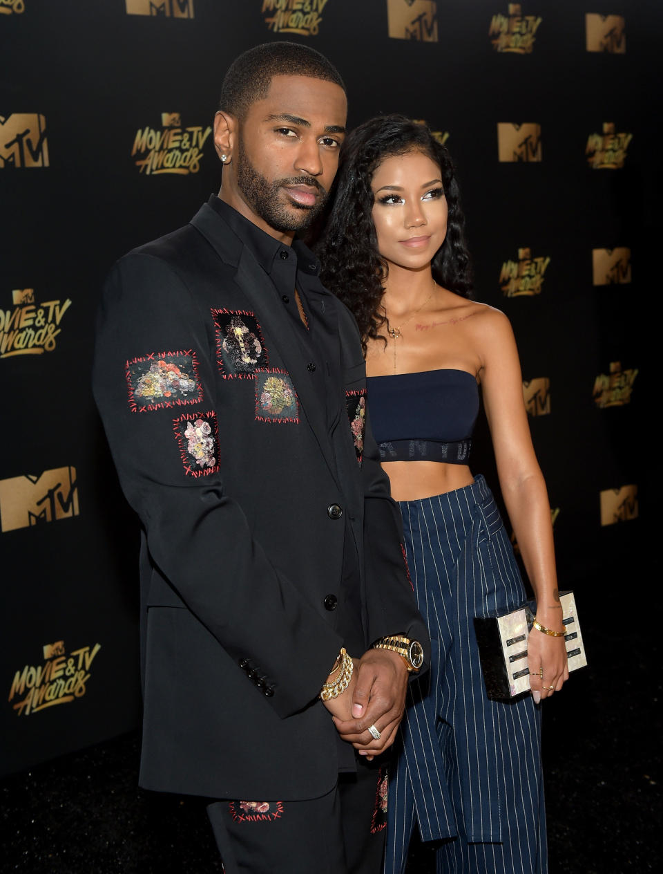 Rapper Big Sean and singer Jhene Aiko attend the 2017 MTV Movie And TV Awards at The Shrine Auditorium on May 7, 2017 in Los Angeles, California.&nbsp;