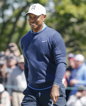 Mar 15, 2018; Orlando, FL, USA; Tiger Woods walks on the seventh green during the first round of the Arnold Palmer Invitational golf tournament at Bay Hill Club & Lodge . Mandatory Credit: Reinhold Matay-USA TODAY Sports