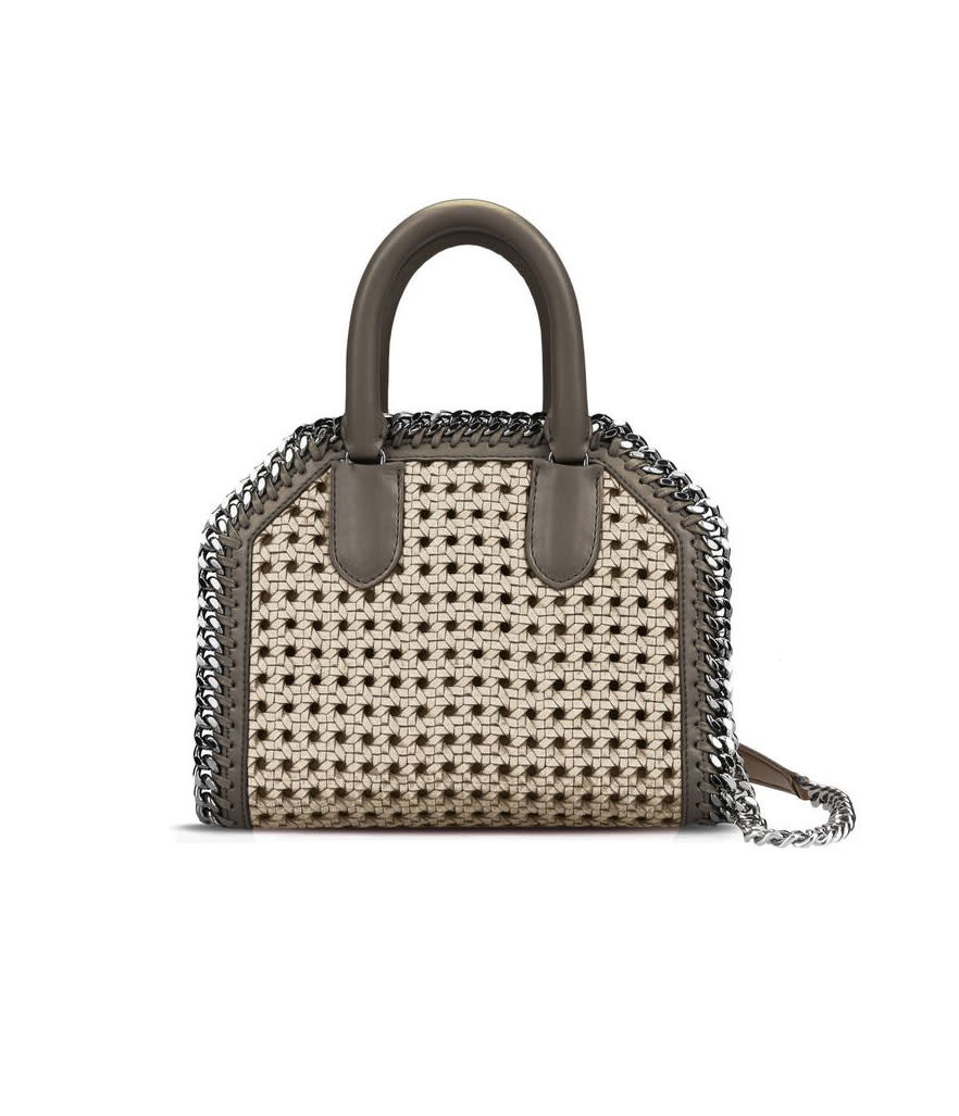 <p>Khaki Falabella Box Wicker Mini Bag, $1,340, <a rel="nofollow noopener" href="https://www.stellamccartney.com/us/stella-mccartney/falabella-mini-bags_cod45335962ib.html" target="_blank" data-ylk="slk:stellamccartney.com;elm:context_link;itc:0;sec:content-canvas" class="link ">stellamccartney.com</a> </p>