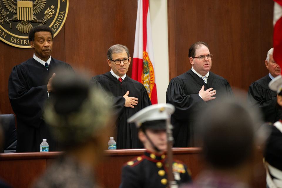 Family, friends, former coworkers and others gathered at the U.S. Courthouse and Federal Building for a naming ceremony honoring the late Judge Joseph Woodrow Hatchett on Friday, June  30, 2023. The courthouse, located at 111 N. Adams Street, will now be called the Joseph Woodrow Hatchett U.S. Courthouse and Federal Building.