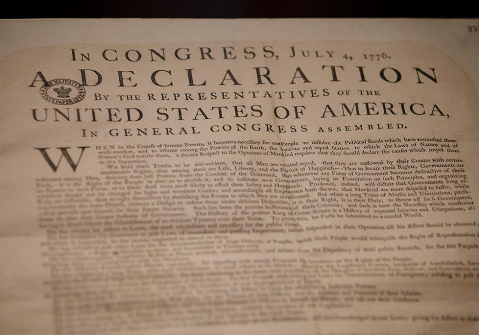 1989: Declaration of Independence Sold for $4 a Flea Market