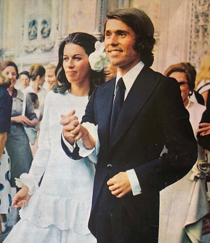 Raphael y Natalia Figueroa el día de su boda el 14 de julio de 1972 en Venecia